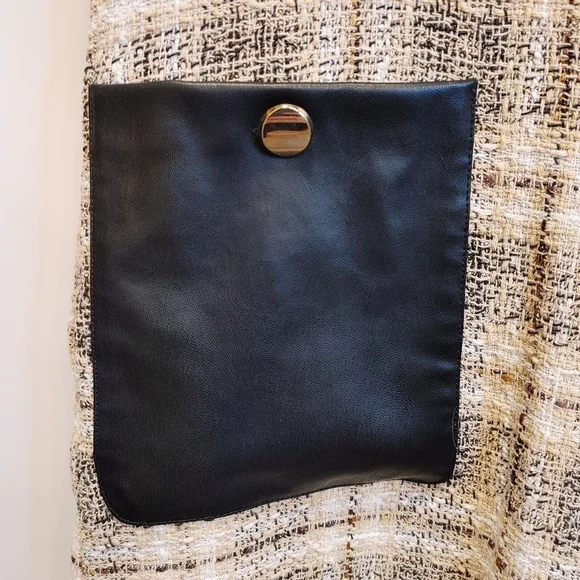 ZARA Tweed Plaid Mini Dress with Faux Leather Pockets | NWT XS - Picture 7 of 13